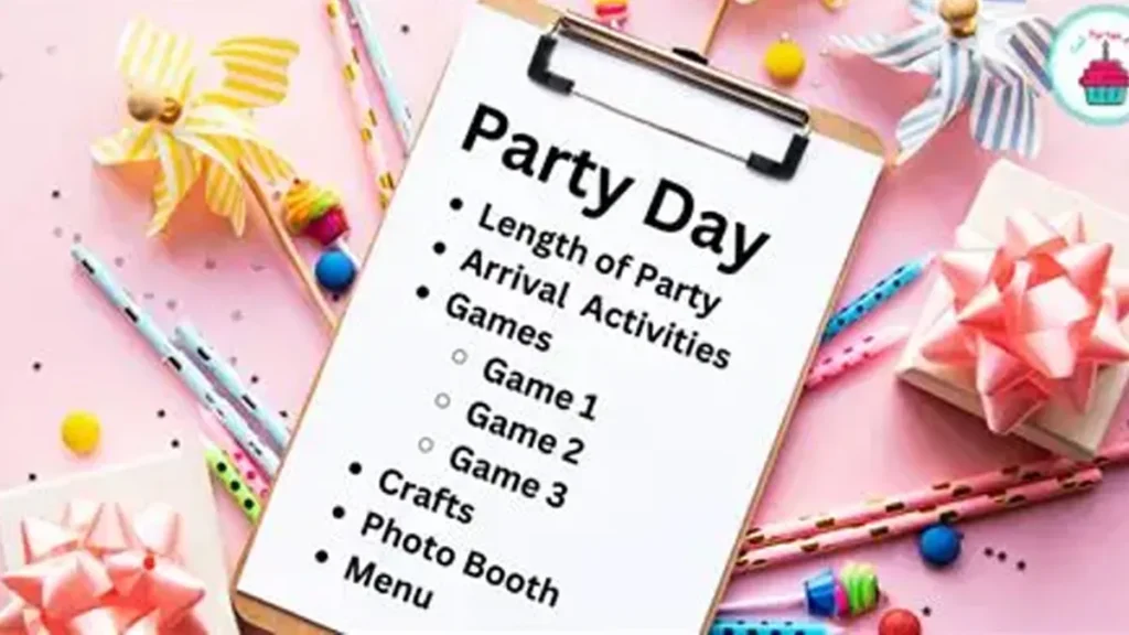 how to start the schedule for the party 