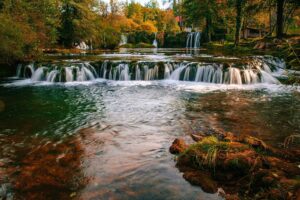 waterfall on korana river canyon in village of ras small.jpg